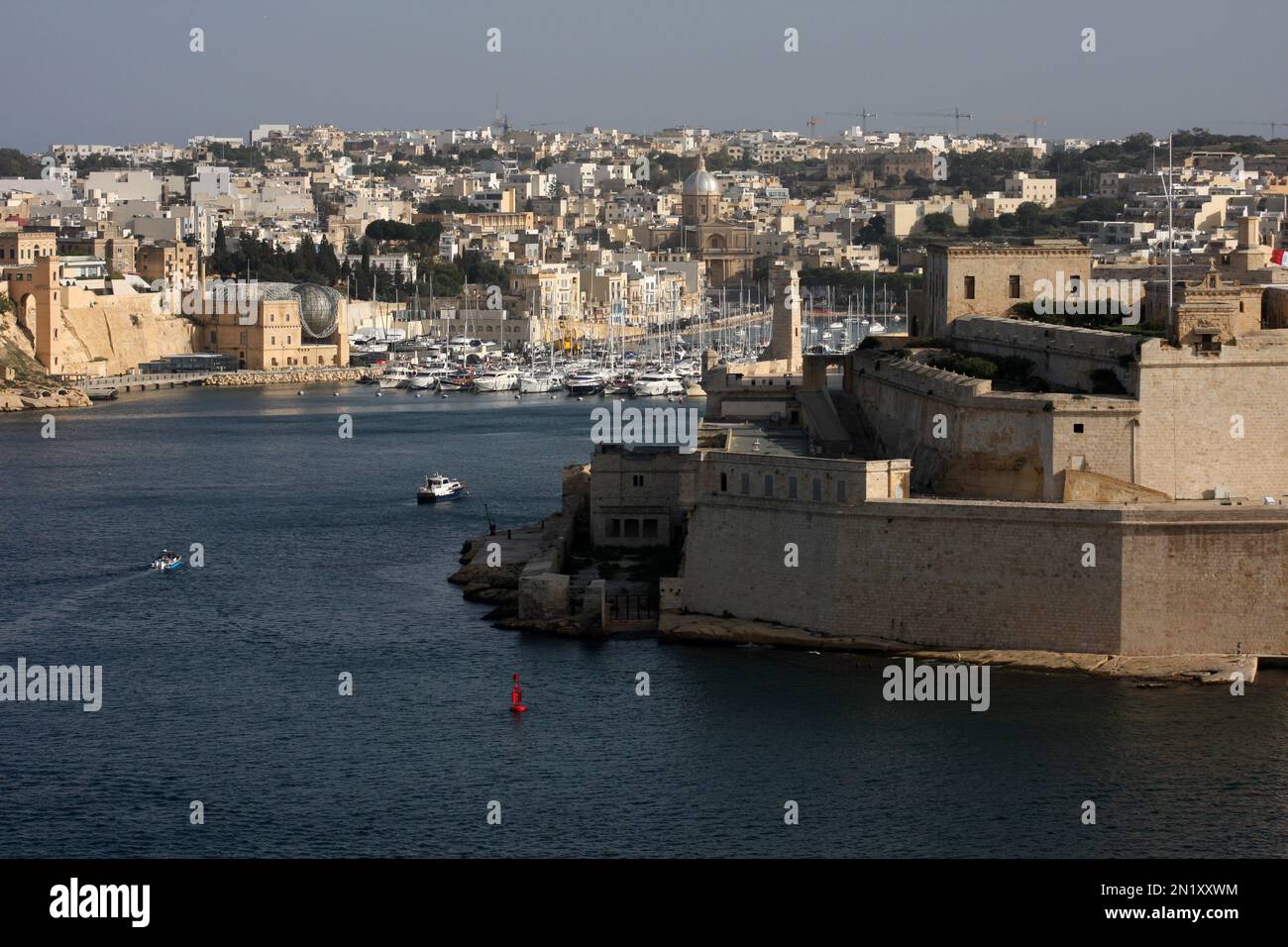 Grand Harbour Malte vu de l'altitude Banque D'Images
