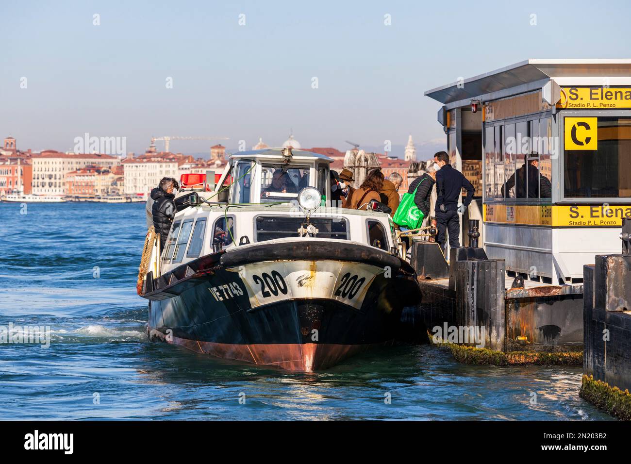 ACTV bateau-bus, vaporetto, Venise, Vénétie, Italie, Europe Banque D'Images