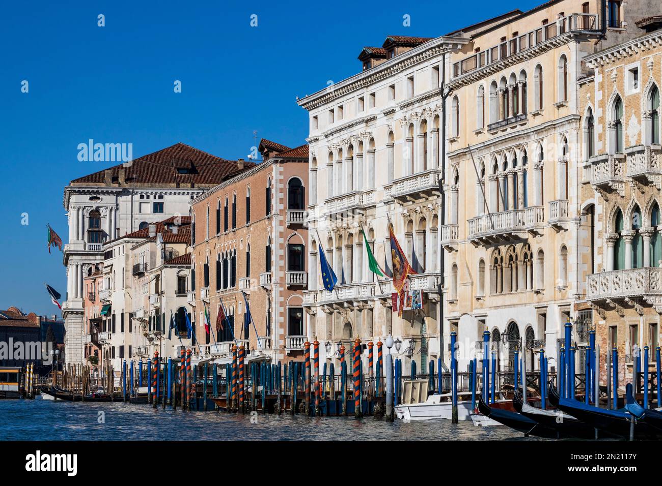 Palazzi Doublure Canal Grande, Grand Canal, Venise, Vénétie, Italie, Europe Banque D'Images