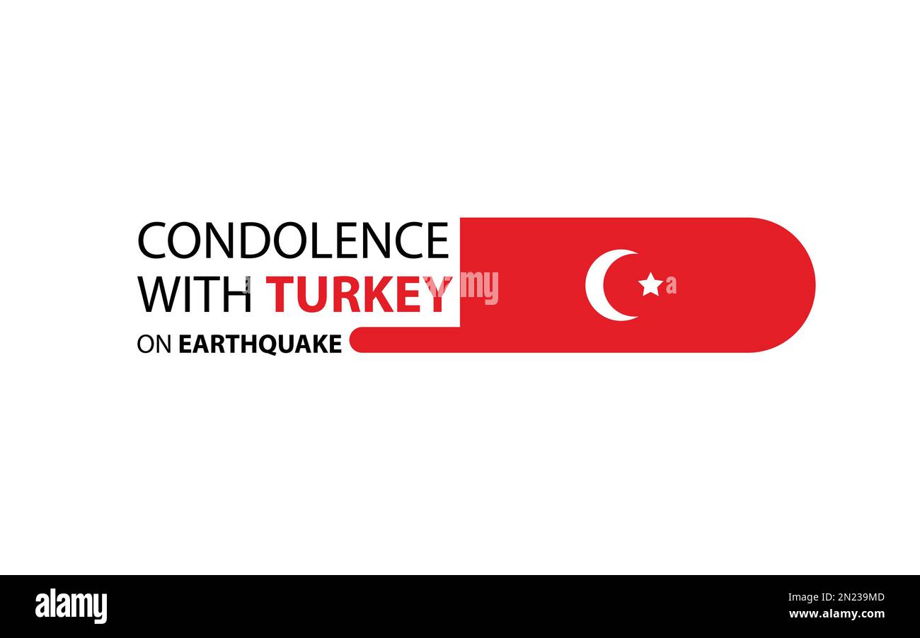 Condoléances à la Turquie à l'occasion du tremblement de terre. vecteur triste. la turquie est un moment difficile. soutenir la turquie Illustration de Vecteur