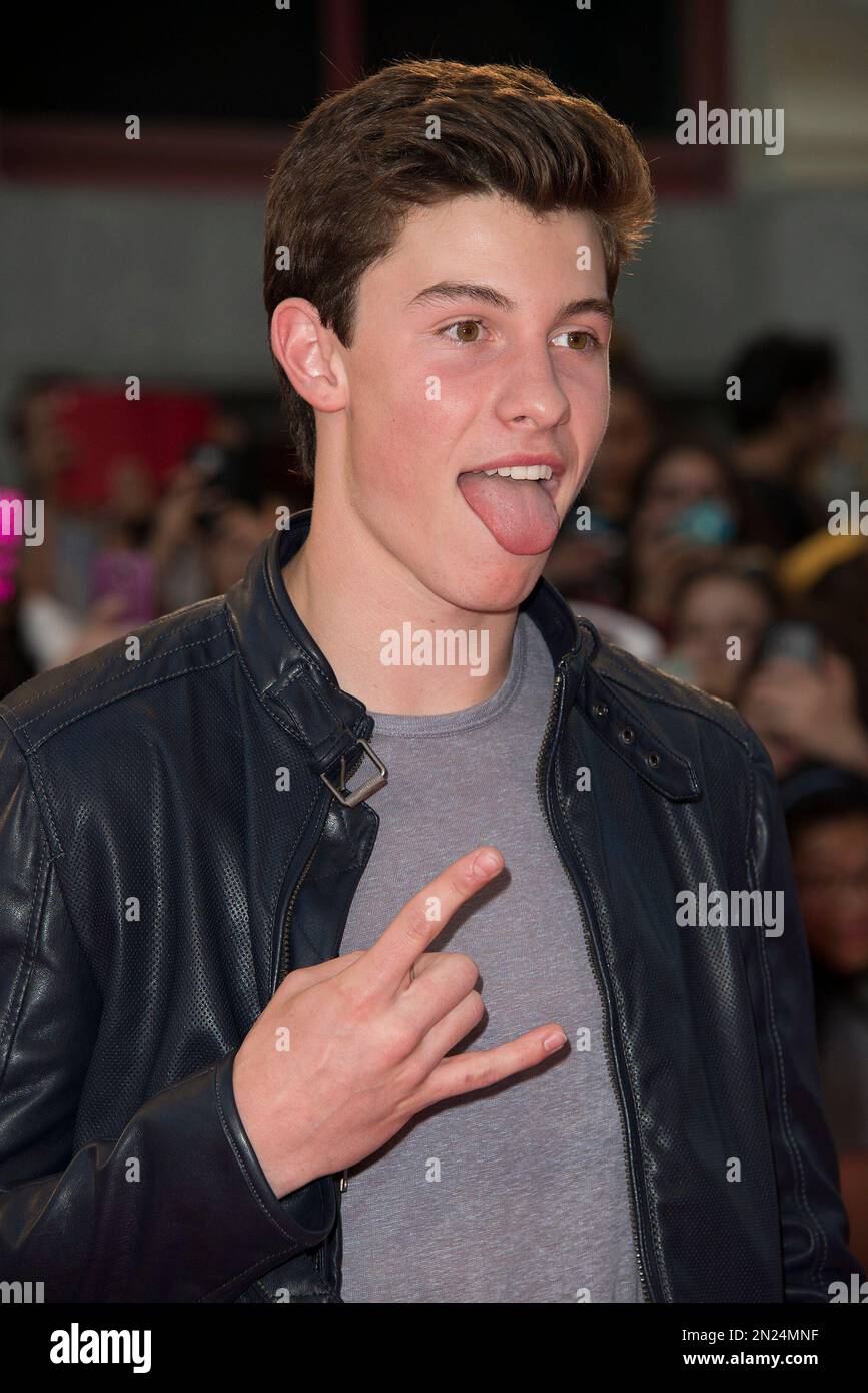 Shawn Mendes arrives at the Much Music Video Awards on Sunday, June 21,  2015, in Toronto, Canada. (Photo by Arthur Mola/Invision/AP Photo Stock -  Alamy