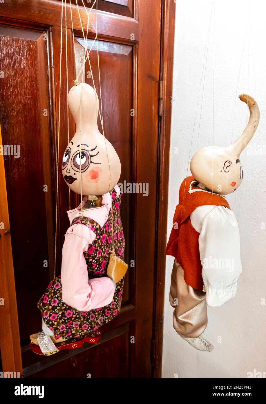 Poupée Pinocchio rag sur fils Somut Olmayan Kültürel Miras Müzesi Ankara Turquie Banque D'Images