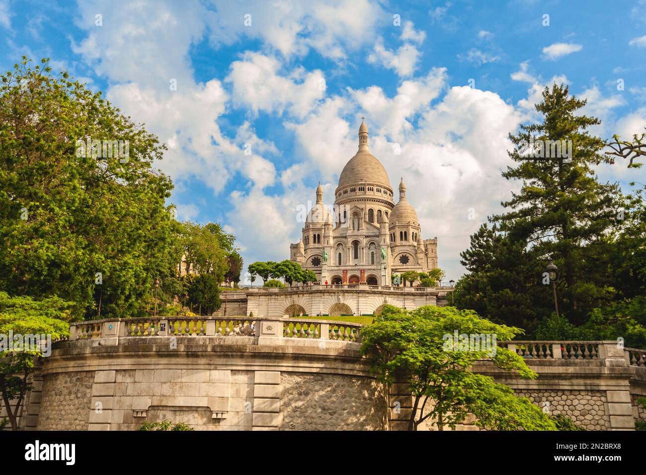 La Cathédrale du Sacré-Cœur à Montmartre, Paris, France Banque D'Images