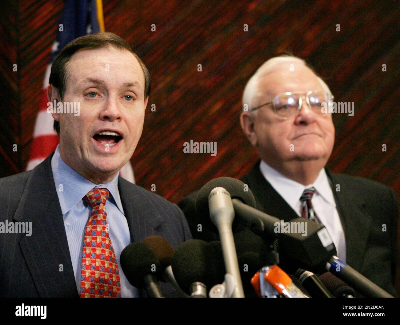 FILE This Dec. 23, 2003 file photo shows Dan b, left, attorney for