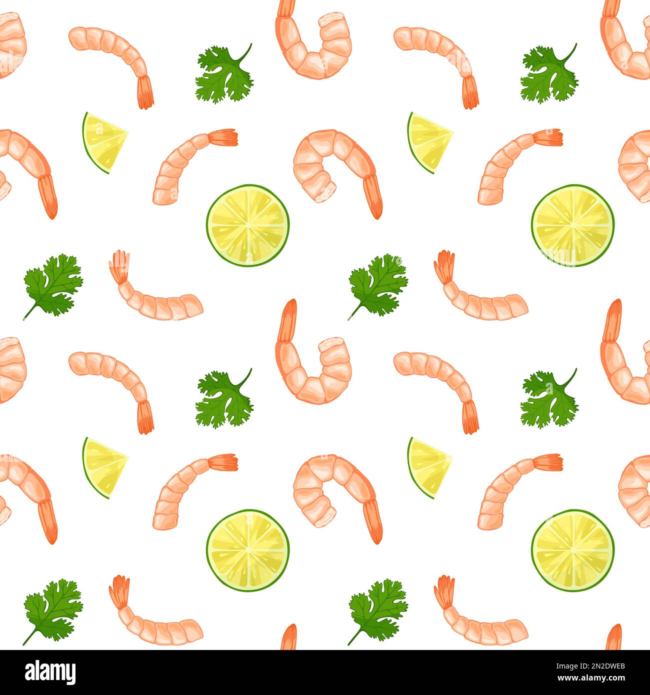 Motif de fruits de mer sans coutures Illustration de Vecteur