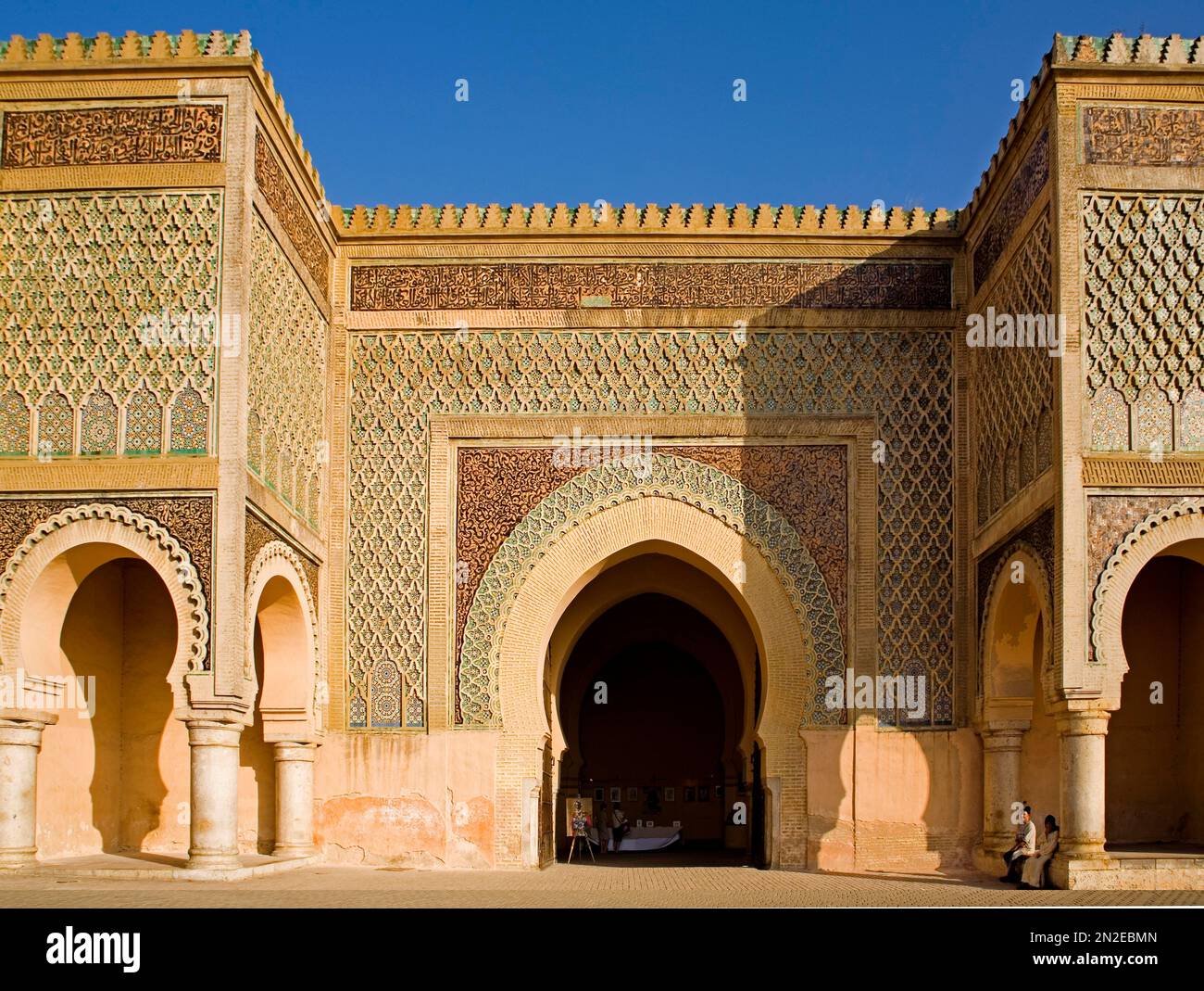 Bab el-Mansour, sans aucun doute la plus belle porte de MeknesGate, Meknes, Maroc Banque D'Images