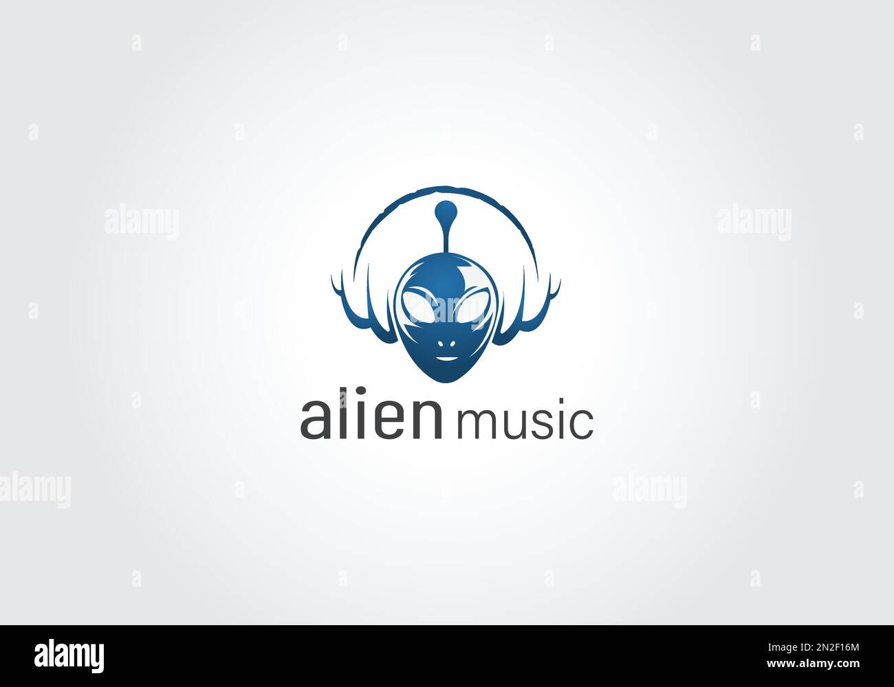 Alien Music logo Template Design Vector, Emblem, Design concept, Creative Symbol, Illustration de Vecteur