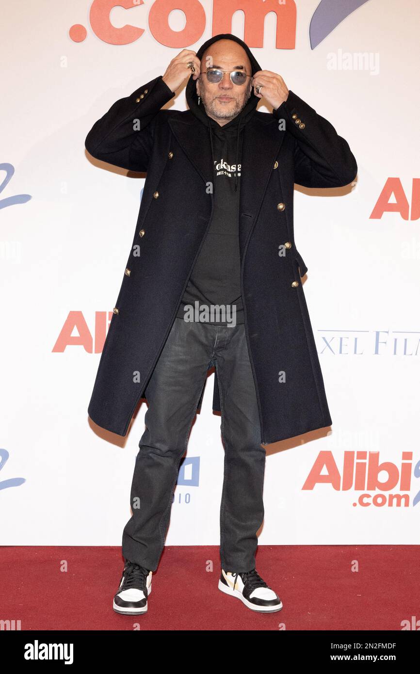 Paris, France. 07/02/2023, Pascal Obispo participe à la première de Alibi.com 2 au Grand Rex, sur 06 février 2023 à Paris, France. Photo de David Niviere/ABACAPRESS.COM Banque D'Images