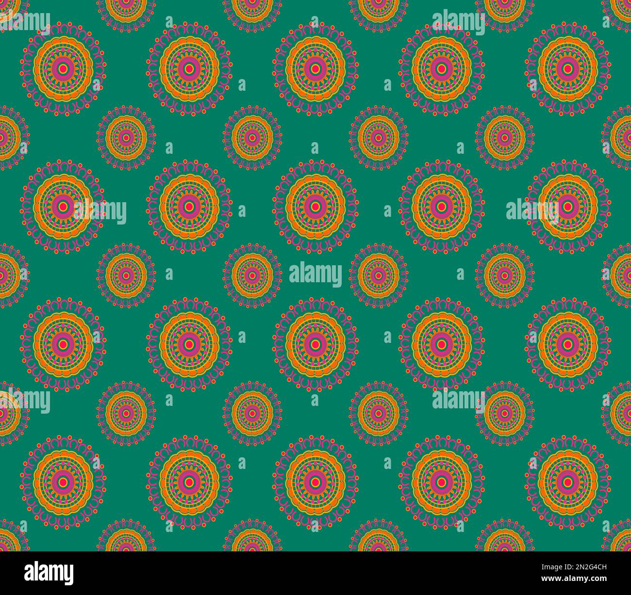 COLORÉ MANDALA MOTIF SANS COUTURE, SATRANGI ORNEMENTS MOTIF FLORAL FOND SANS COUTURE MOTIF, ROND MULTICOLORE MANDALA MOTIF VECTORIEL SATRANFG Banque D'Images