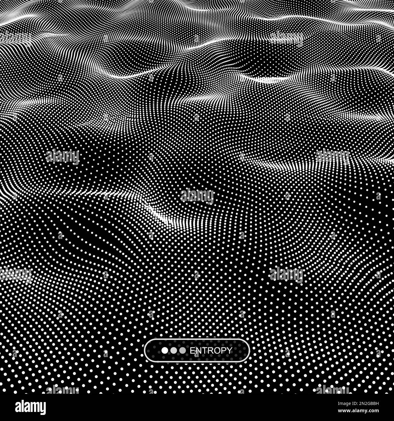 Tableau avec particules Dynamique. La technologie 3D de style futuriste. Résumé fond. La texture. Points lumineux. Vector Illustration. Illustration de Vecteur