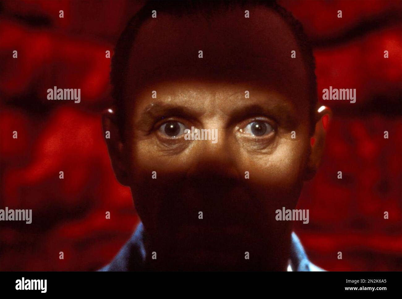 SILENCE DES AGNEAUX 1991 Orion Pictures film avec Anthony Hopkins comme tueur en série Hannibal Lecter Banque D'Images