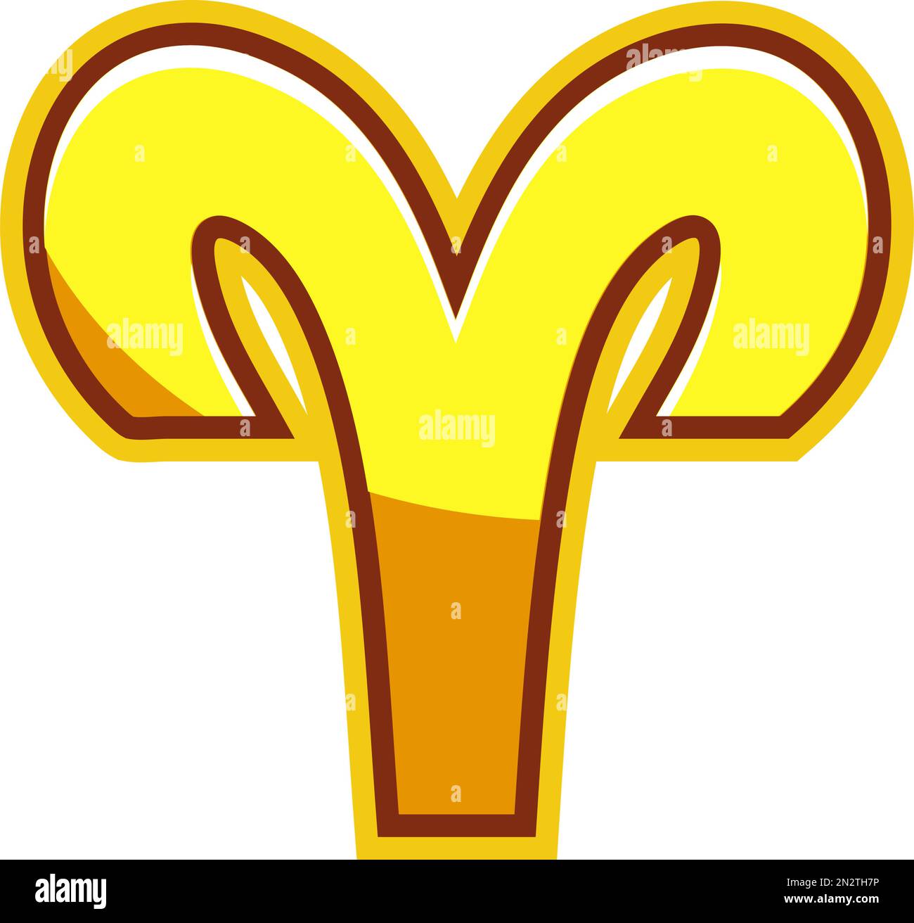 Signes d'Astrologie d'or, Bélier zodiac Illustration de Vecteur