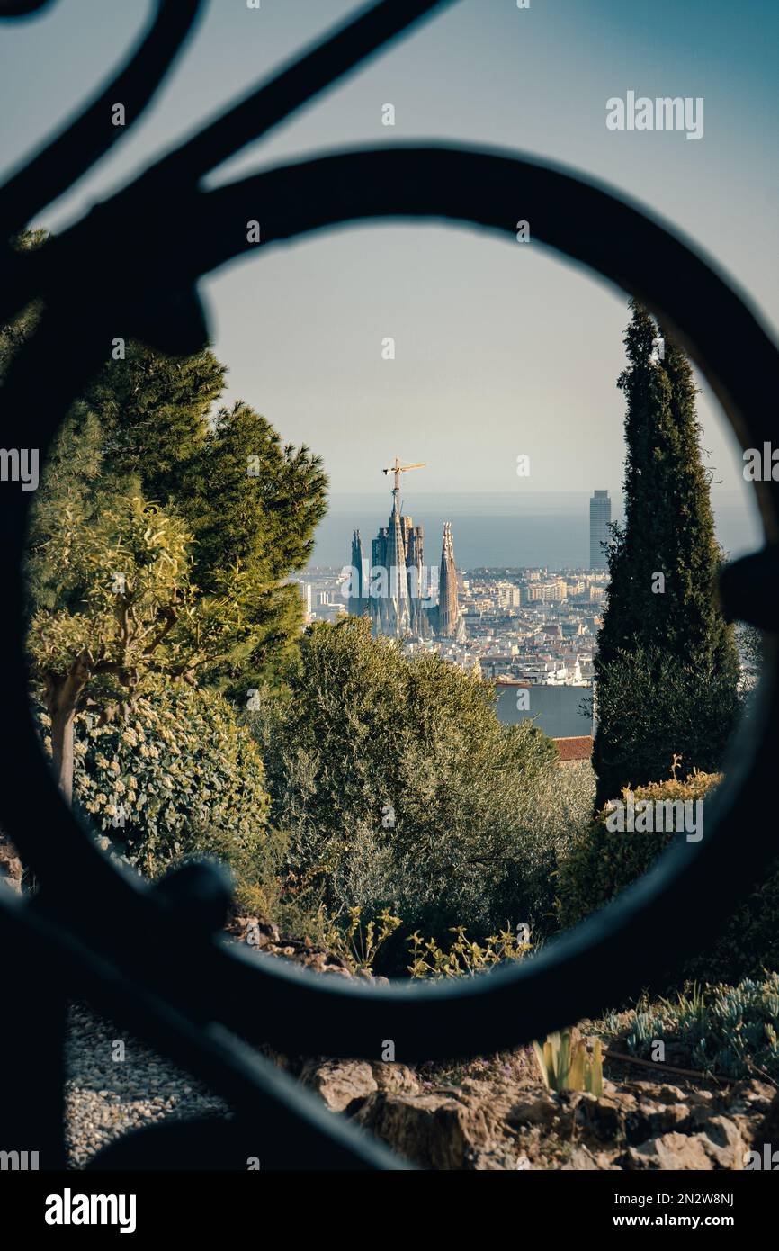 La Sagrada Familia de Barcelone, Espagne Banque D'Images