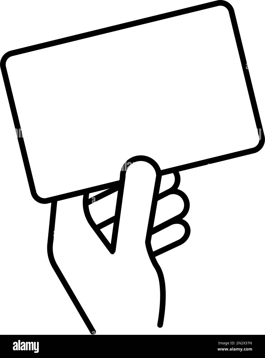 Copier la carte d'espace et la main. Vecteur modifiable. Illustration de Vecteur