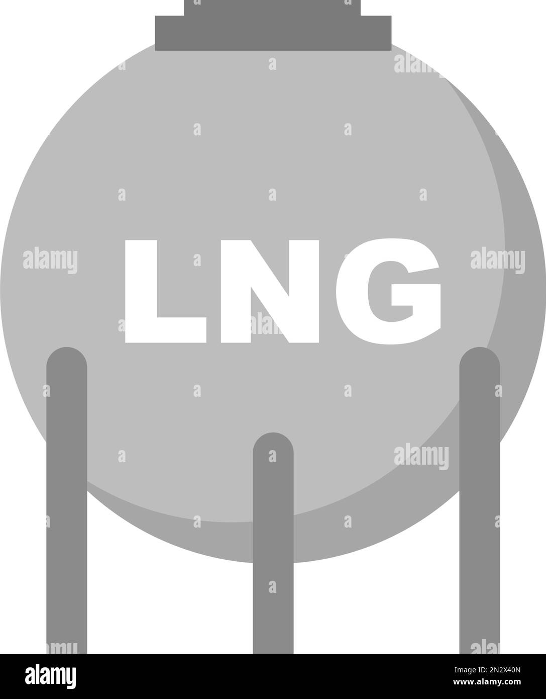 Icône du réservoir de GNL. Support à gaz. Industrie de l'énergie. Vecteur modifiable. Illustration de Vecteur