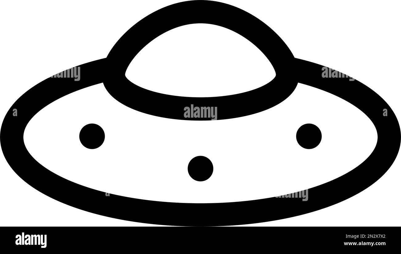 Icône de soucoupe volante. Icône d'objet volant non identifié. ovni. Vecteur modifiable. Illustration de Vecteur