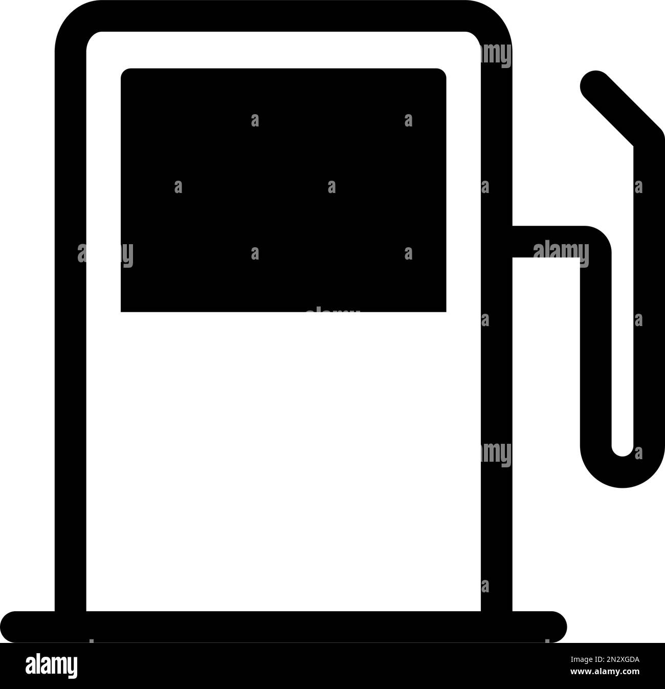 Icône station-service simple. Ravitaillement en carburant. Essence. Vecteur modifiable. Illustration de Vecteur