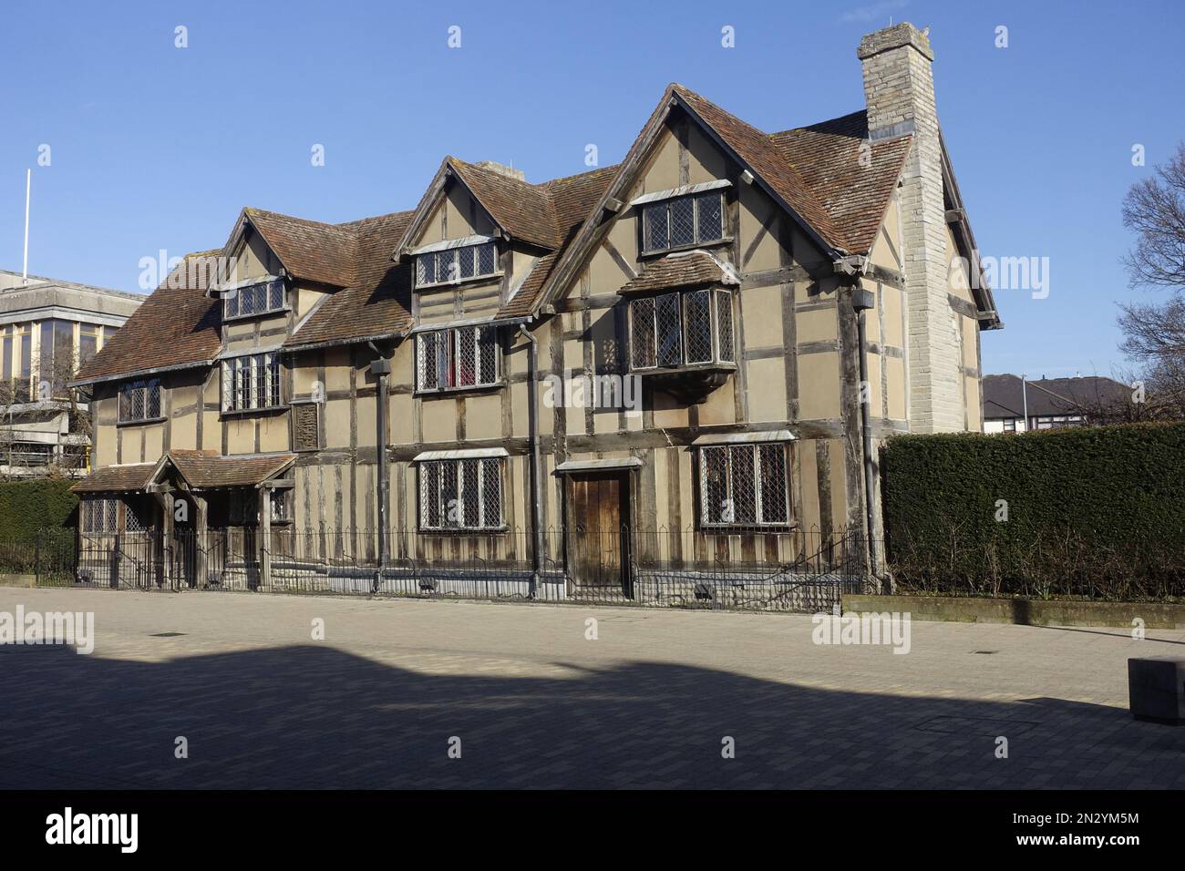 Le lieu de naissance de Shakespeare est une maison à colombages de 16th ans dans Henley Street où on croit que le Bard est né en 1564 à Stratford-upon-Avon Banque D'Images