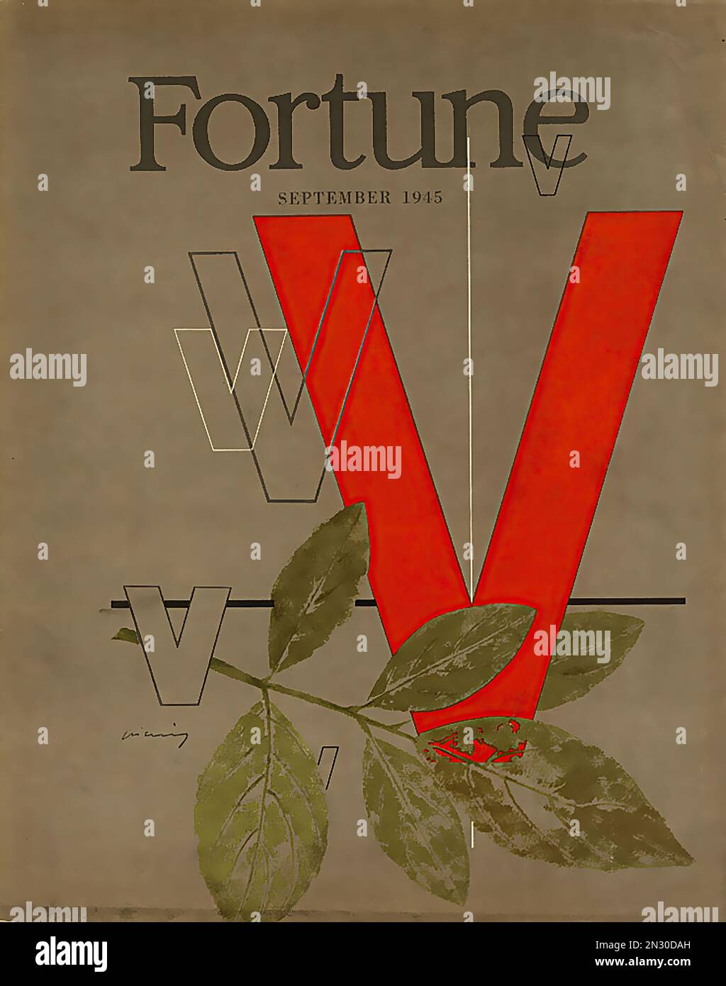 Fortune magazine - 1945 victoire! - Couverture du magazine américain pendant la Seconde Guerre mondiale Banque D'Images