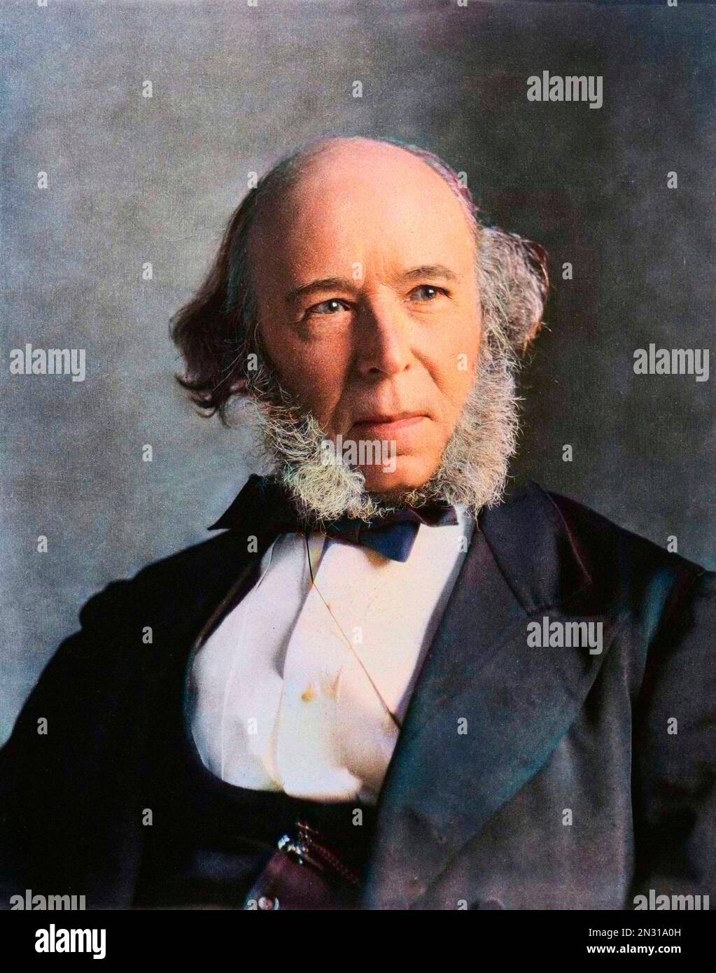 Herbert Spencer - philosophe anglais, 1870. Banque D'Images