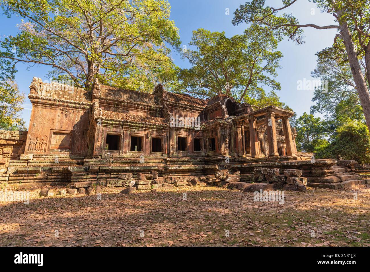 Siem Reap Cambodge, porte de Taku du temple d'Angkor Wat Banque D'Images