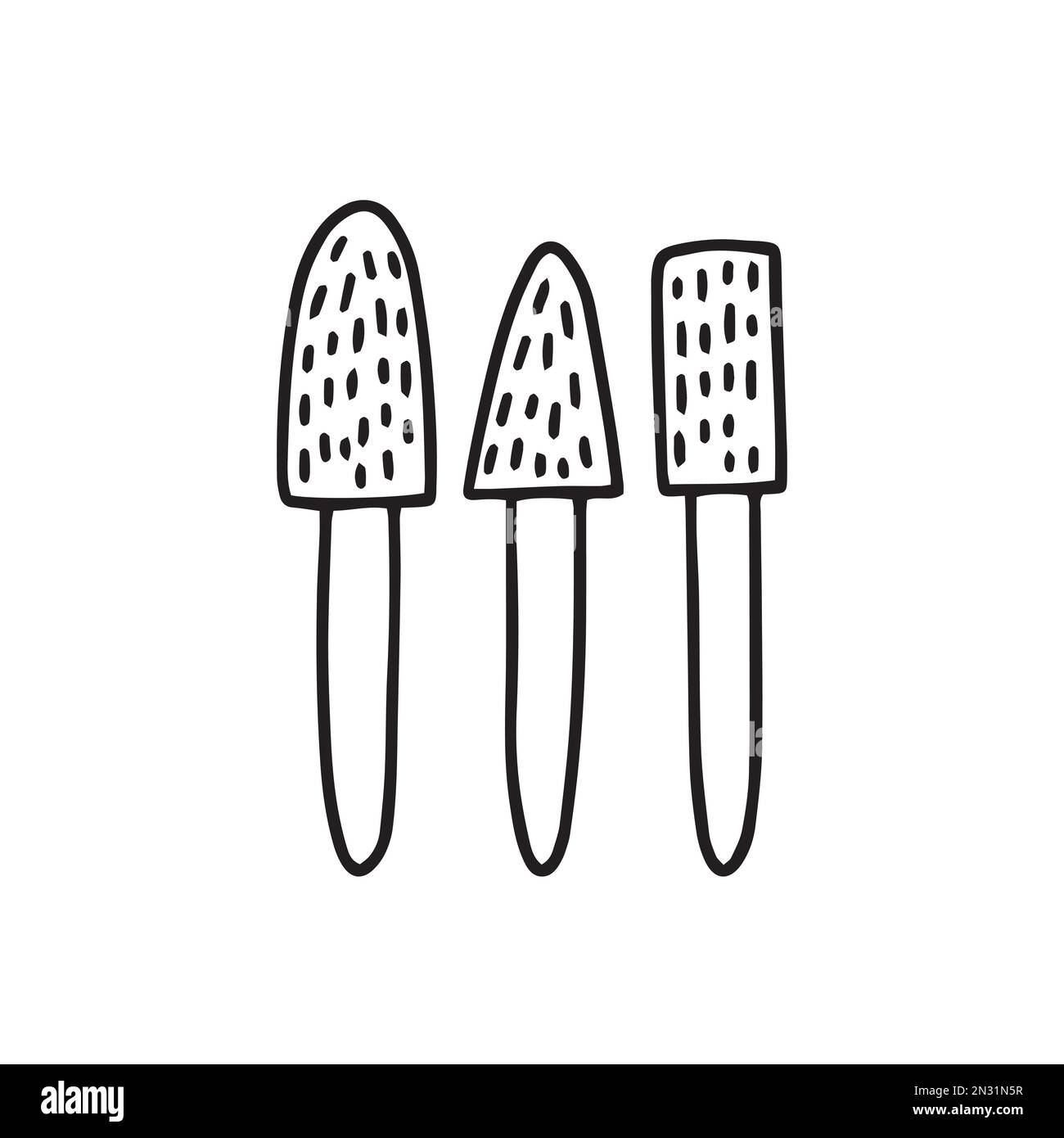 Vecteur différentes formes de meulage Illustration de Vecteur