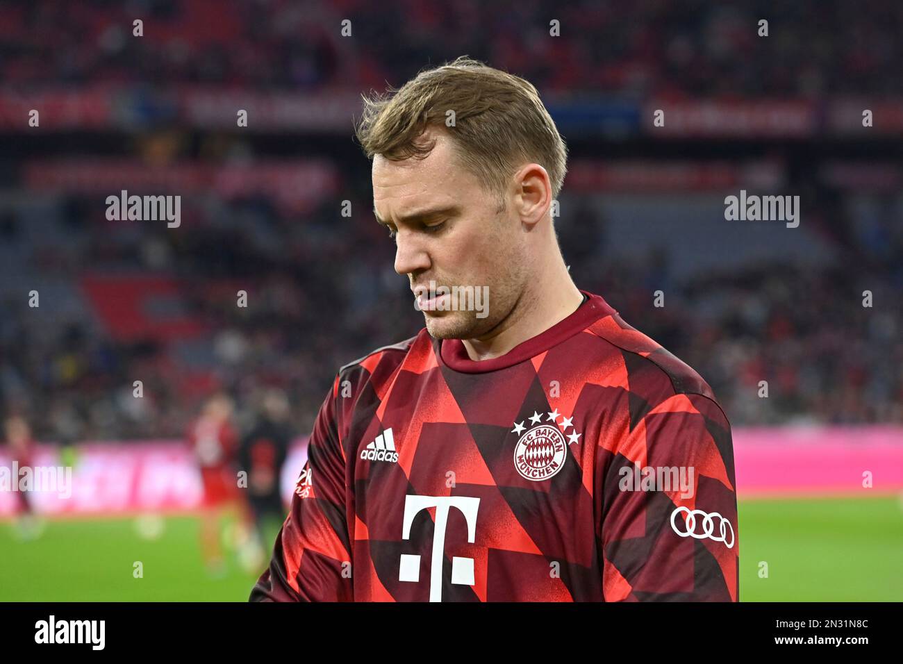 Munich, Allemagne. 07th févr. 2023. Causa Neuer: Manuel NEUER (goalwart FC Bayern Munich) après l'interview de SZ dans le futur critique ouvert! ARCHIVE PHOTO; Manuel NEUER (goalwart FC Bayern Munich), sceptique, sérieux, image unique, couper un seul motif, portrait, portrait, portrait. Football 1st Bundesliga saison 2022/2023, 14th match, matchday14, FC Bayern Munich - SV Werder Bremen 6-1 sur 8 novembre 2022, ALLIANZAREN A. ? Credit: dpa/Alay Live News Banque D'Images