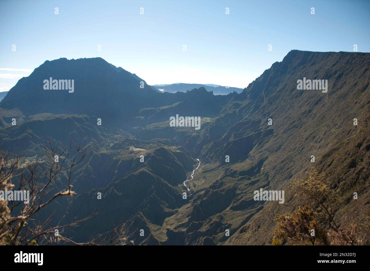 Piton des neiges et Mafate Banque D'Images