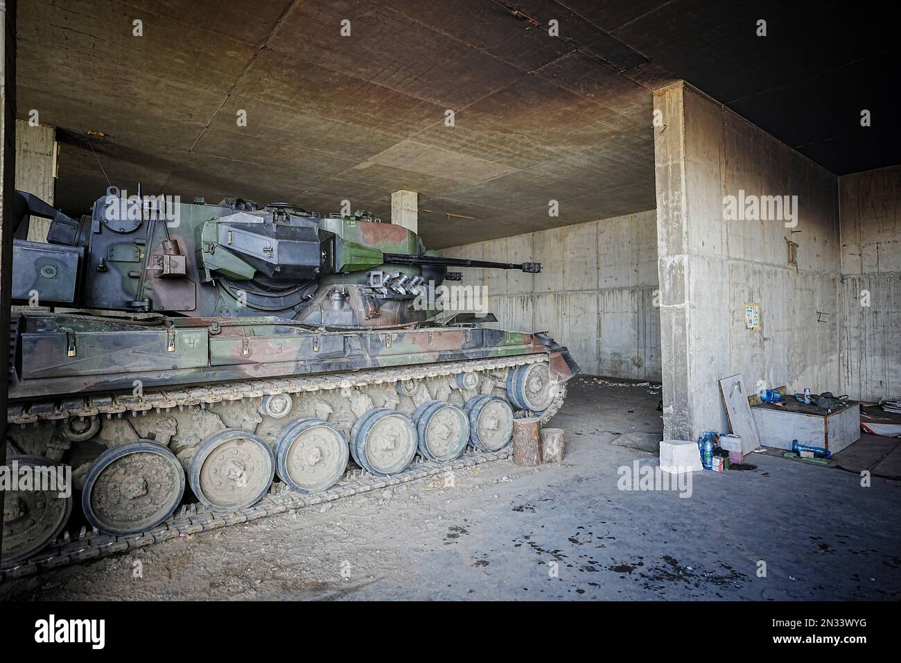 Kiew, Ukraine. 07th févr. 2023. Un char à canon anti-avion allemand ...