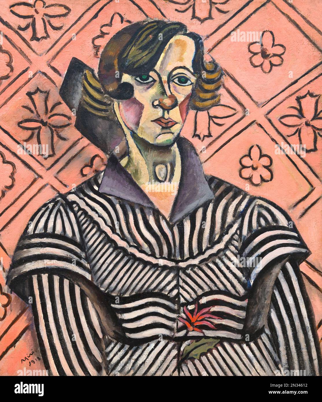 Portrait de Juanita Obrador, Joan Miro, 1918, Art Institute of Chicago, Chicago, Illinois, USA, Amérique du Nord Banque D'Images