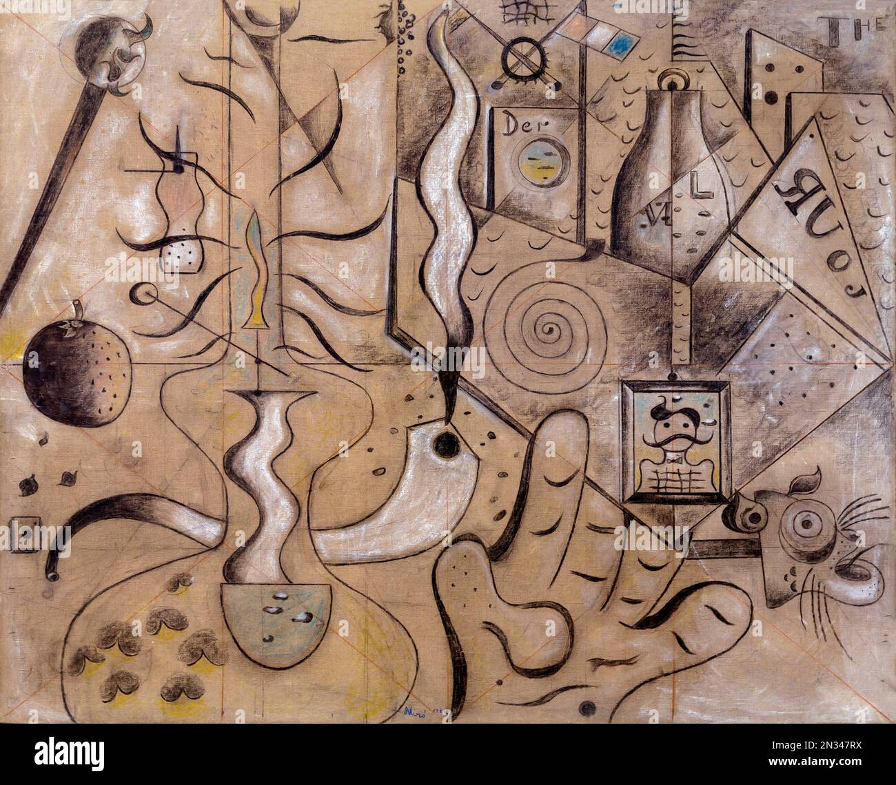 La lampe à pétrole, Joan Miro, 1924, Art Institute of Chicago, Chicago, Illinois, USA, Amérique du Nord Banque D'Images