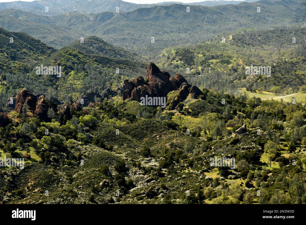 Antennes de fort Hunter Liggett, Californie et ses environs, 10 avril 2019. Banque D'Images