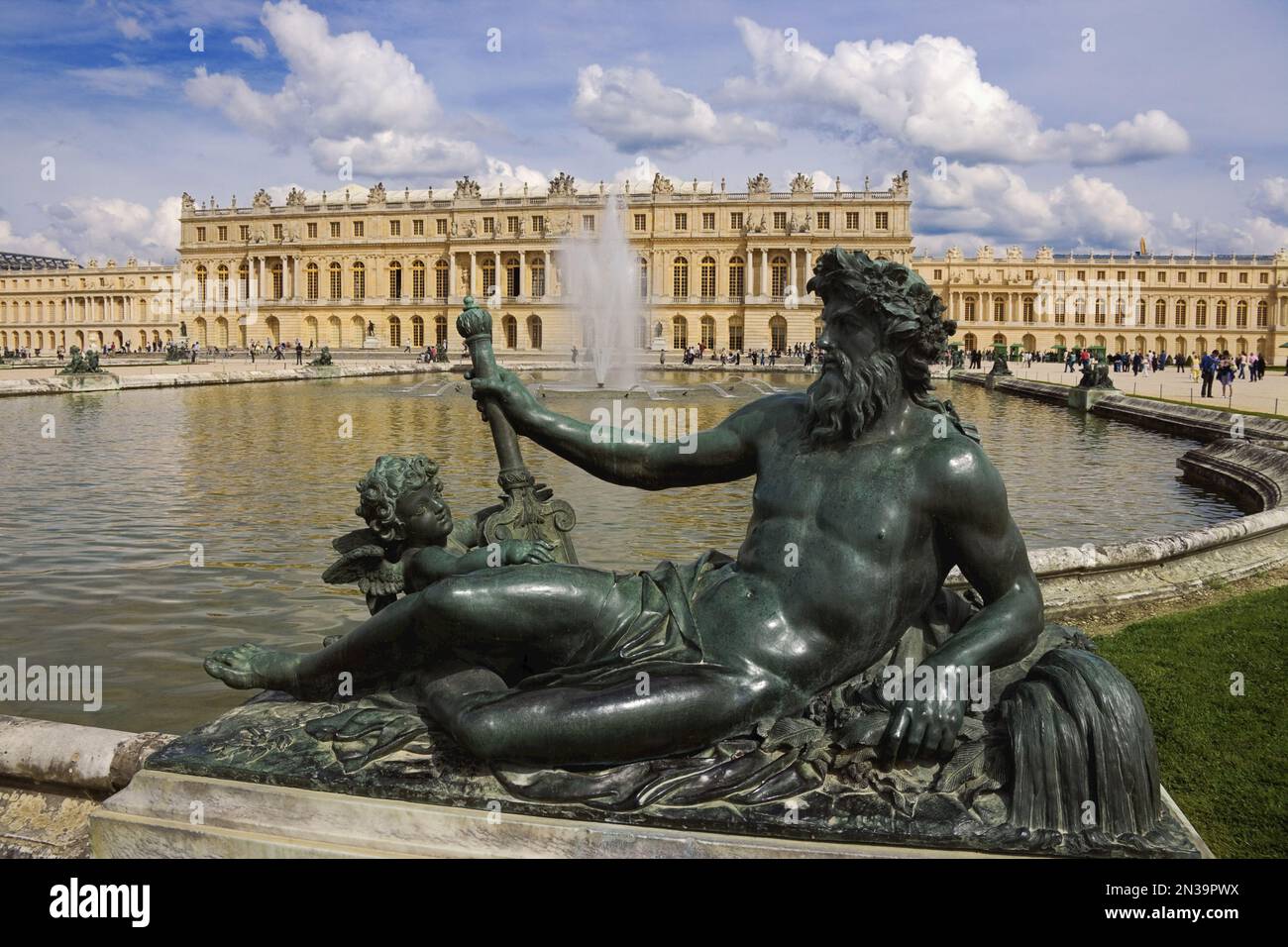 Statue de Neptune, Versailles, France Banque D'Images