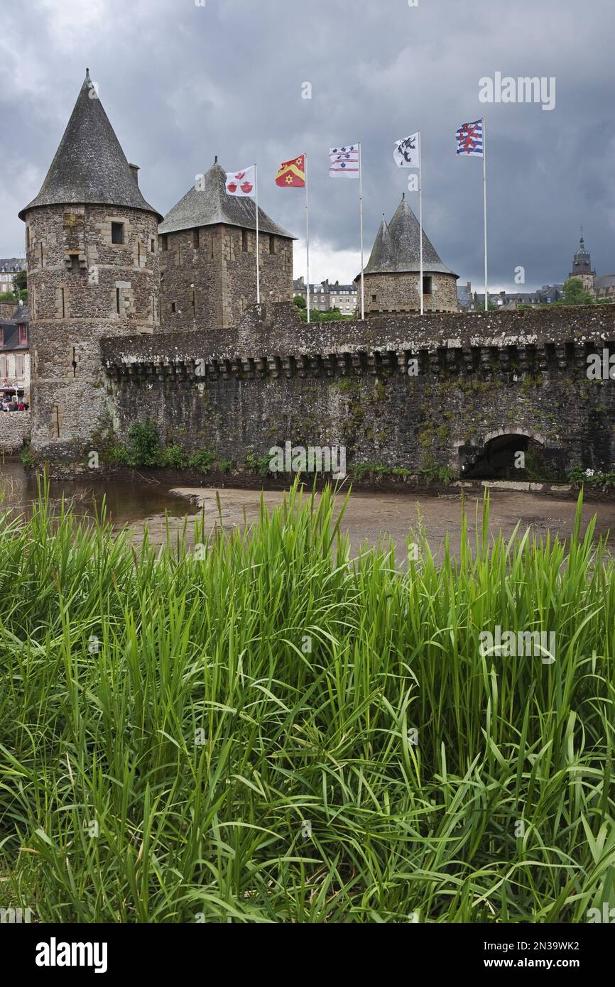 Château de Fougères, Fougères, Bretagne, France Banque D'Images