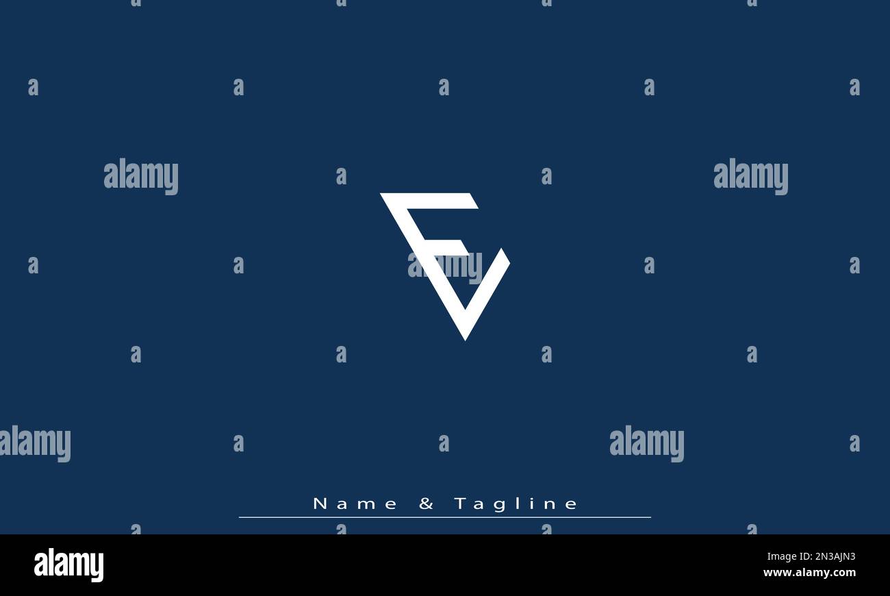 Lettres de l'alphabet initiales Monogram logo E Illustration de Vecteur