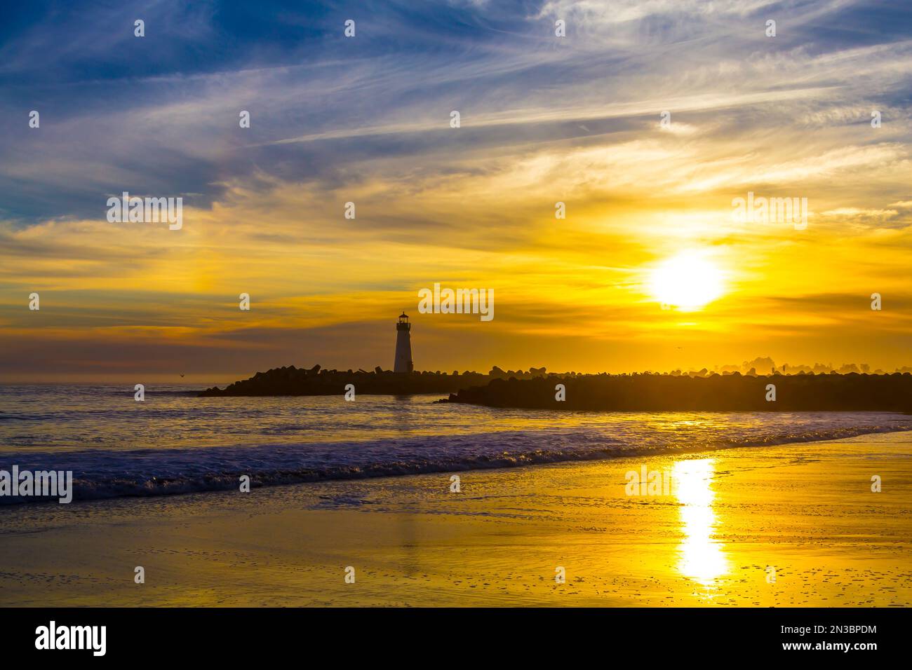 Phare Walton, Santa Cruz, Californie Banque D'Images