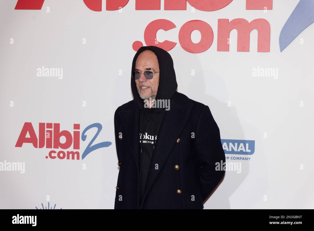 Paris, France. 6th févr. 2023. Pascal Obispo participe à la première de Philippe Lacheau au Grand Rex sur 6 février 2023 à Paris, France, en Alibi.com 2. Banque D'Images