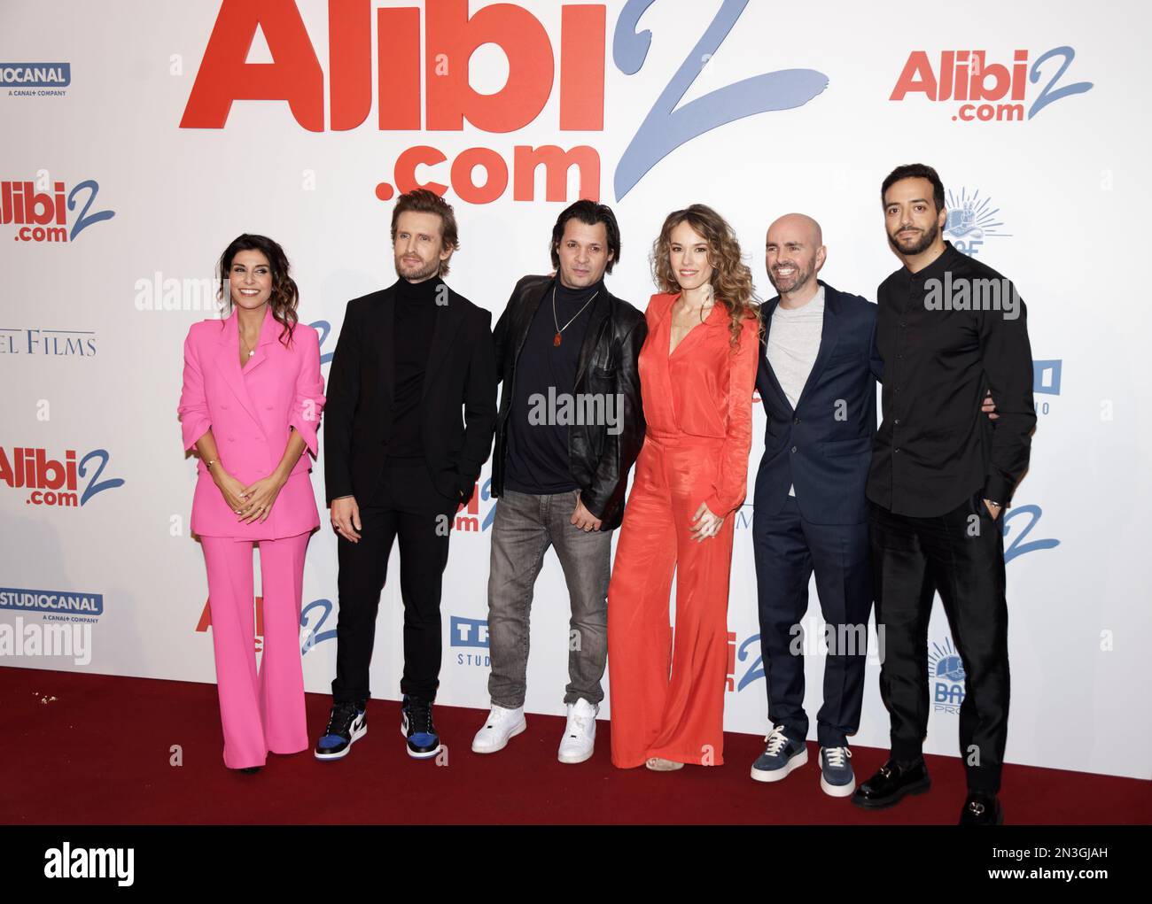 Paris, France. 6th févr. 2023. Reem Kherici, Philippe Lacheau, Paco