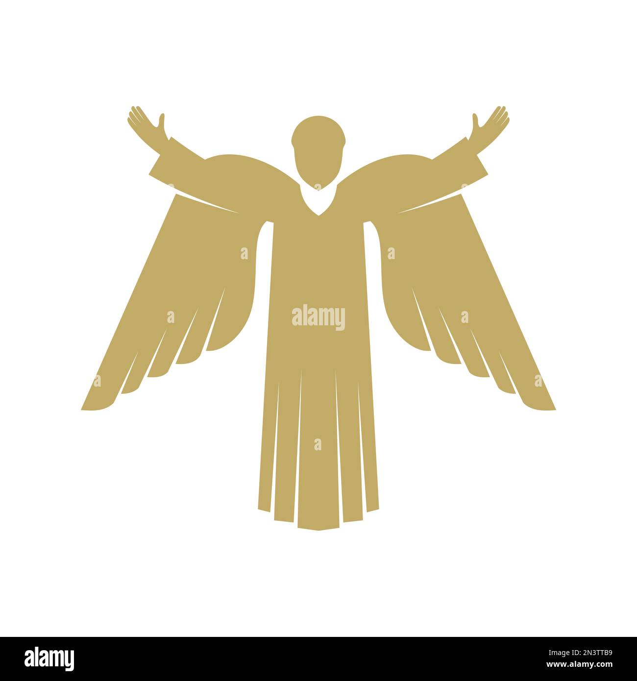 Illustration vectorielle. L'ange est l'hérald de Dieu. Illustration de Vecteur