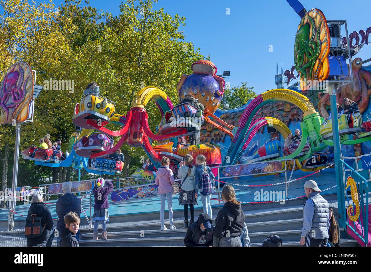 Happy Monster Ride, Kathreinermarkt, Kempten, Allgaeu, Bavière, Allemagne Banque D'Images