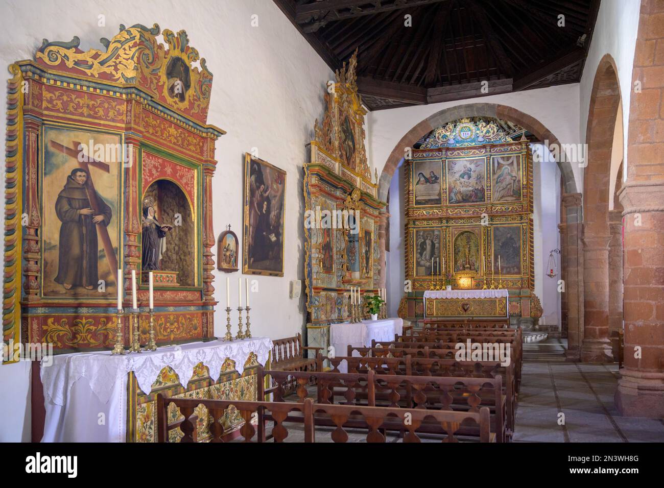 Vue de l'intérieur Eglise de la Ascunción, San Sebastian, la Gomera, Espagne Banque D'Images