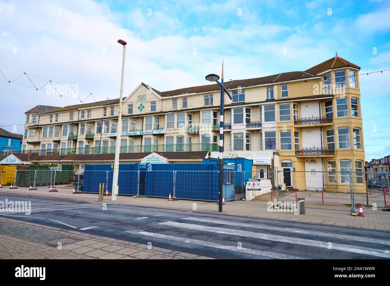 Le populaire hôtel St Chads de Blackpool est un ensemble de démolition Banque D'Images