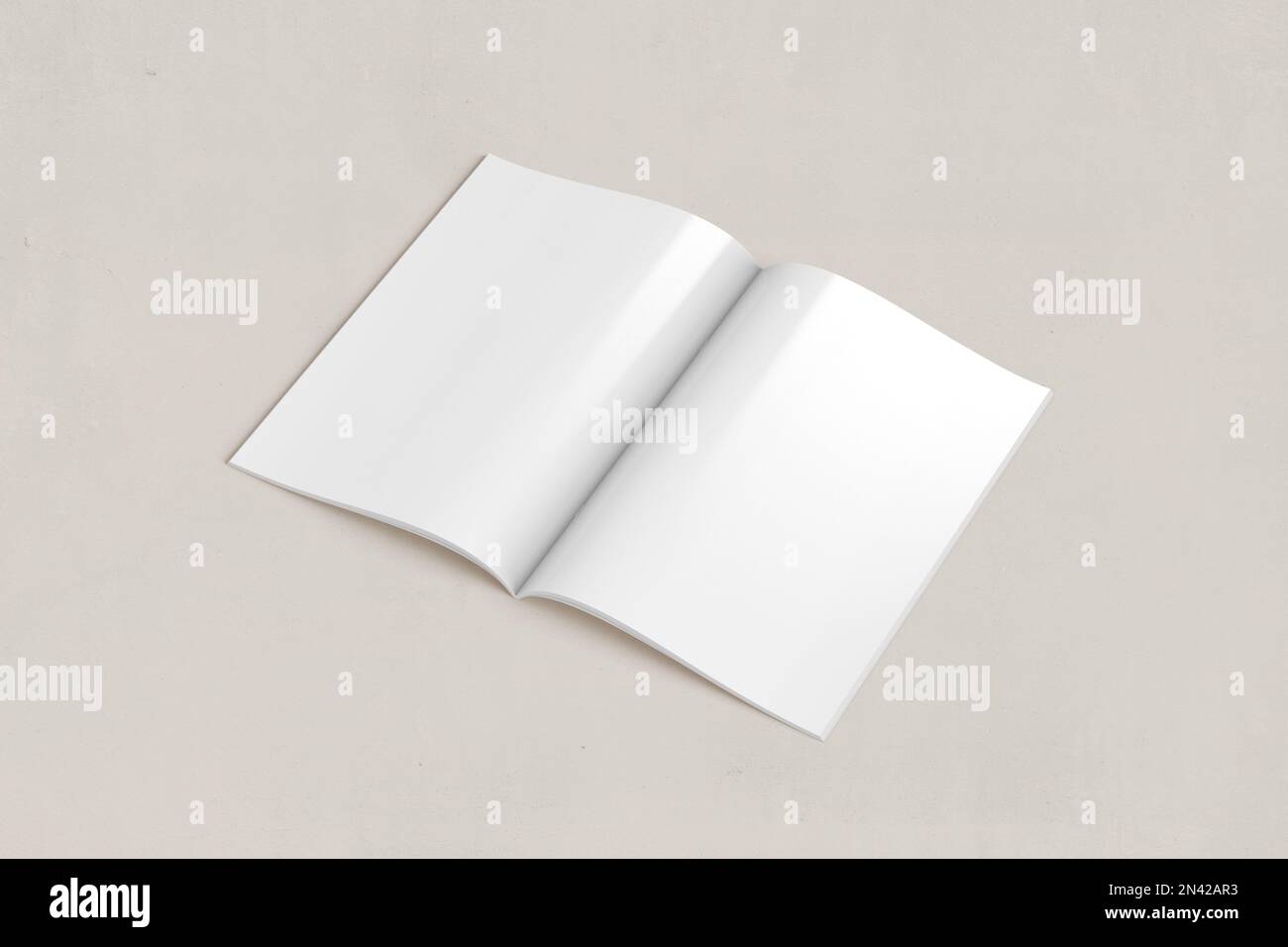 Brochure du magazine publicitaire A4 maquette 3D rendu fond blanc Banque D'Images