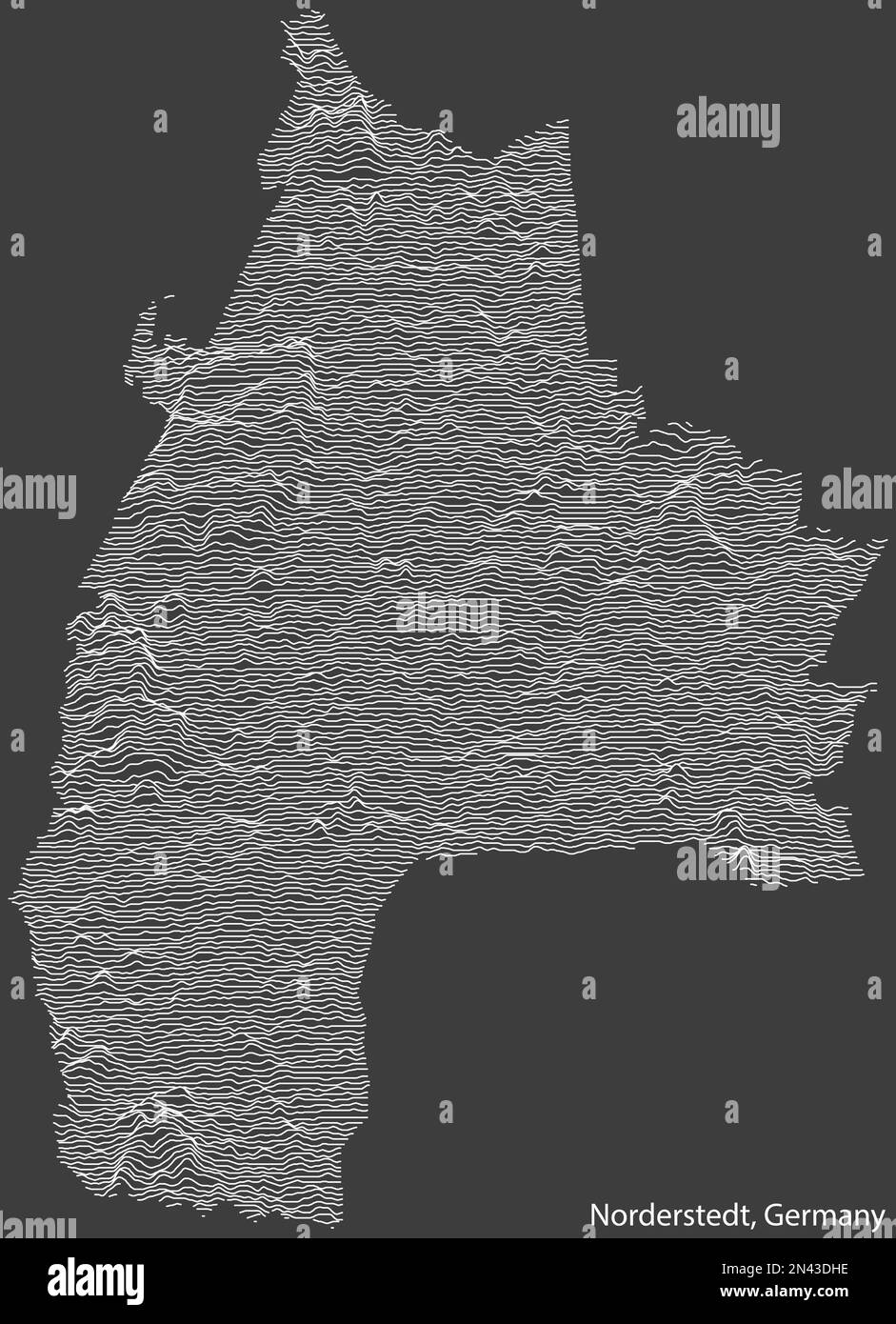 Carte topographique de NORDERSTEDT, ALLEMAGNE Illustration de Vecteur