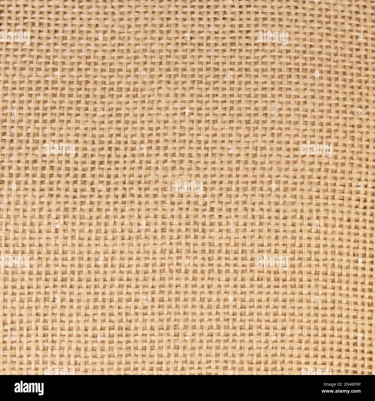 Gros plan sur le textile rustique brun de juta. Toile de fond avec détails de tissu. Banque D'Images