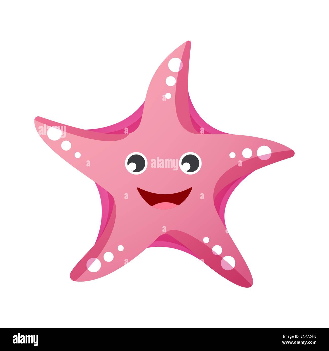 Personnage de dessin animé Starfish . Vecteur . Illustration de Vecteur