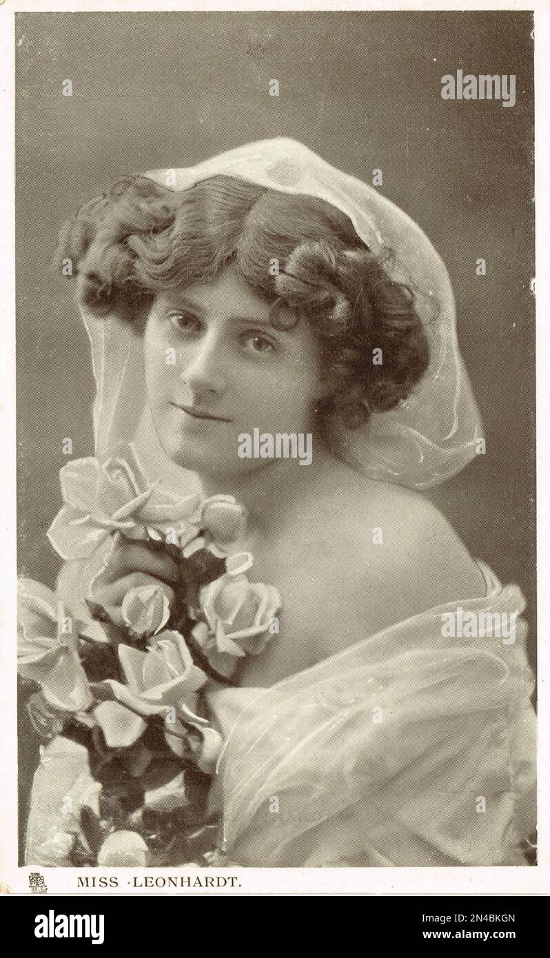 Mlle Enid Leonhardt actrice de scène anglaise, vers 1906 Banque D'Images