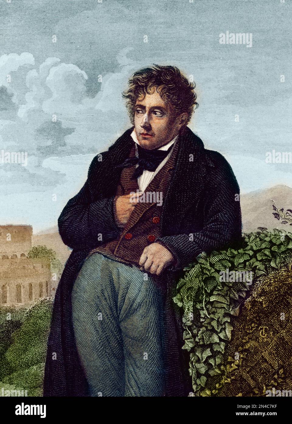 Portrait de Francois Rene, Vicomte de Chateaubriand (1768-1848 ...