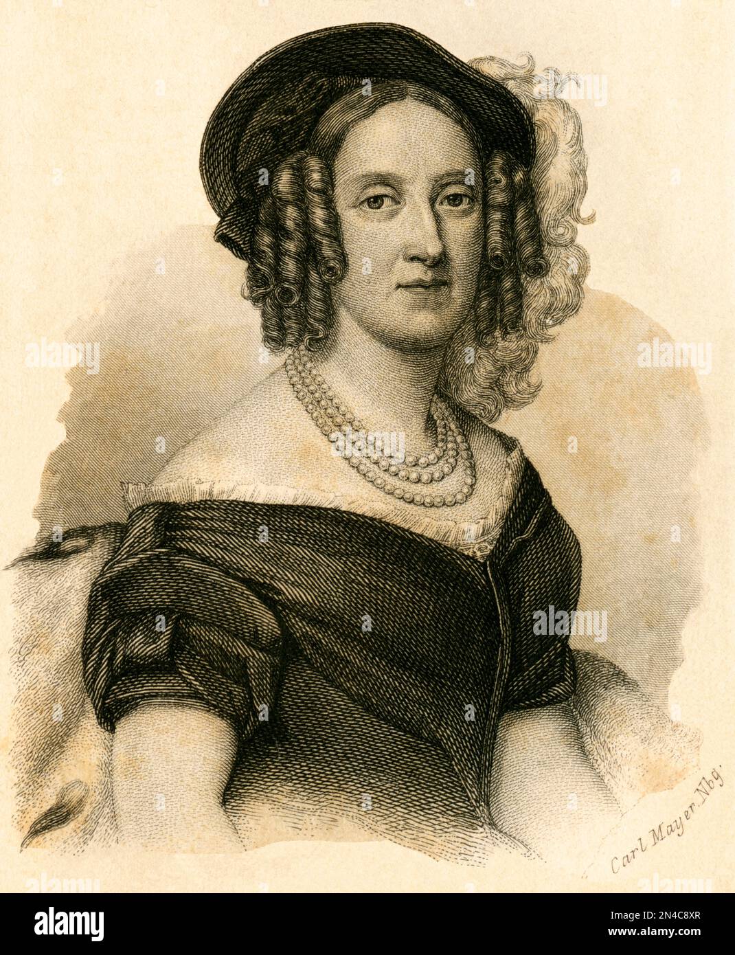 Deutschland, Sachsen, Marie Herzogin von Sachsen-Altenburg, Lithographie aus : ' Gothaischer généalogischer Hof-Kalender nebst diplomatique-statistischem Jahrbuche auf das Jahr 1853 ' , Gotha, verlegt BEI Jutus Perthes . / Allemagne, Saxe, Marie Duchesse de Saxe-Altenburg, lithographie de : ' Gothaischer genealogischer Hof-Kalender nebst diplomatique-statistischem Jahrbuche auf das Jahr 1853 ' ( calendrier des maisons de noblesse ), Gotha, publié par Justus Perthes . Banque D'Images