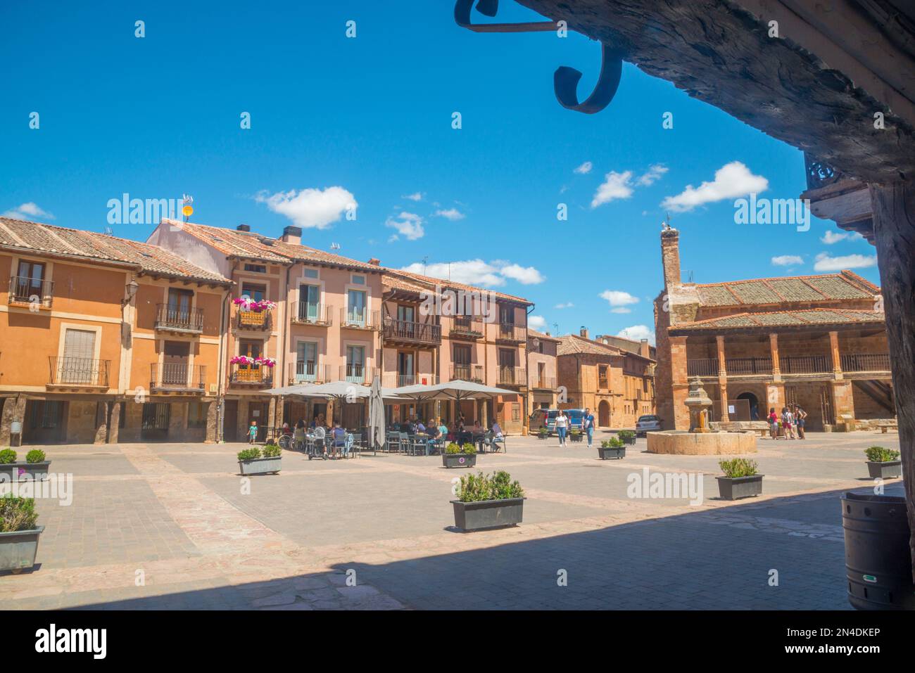 Plaza Mayor. Ayllon, province de segovia, Castilla Leon, Espagne. Banque D'Images